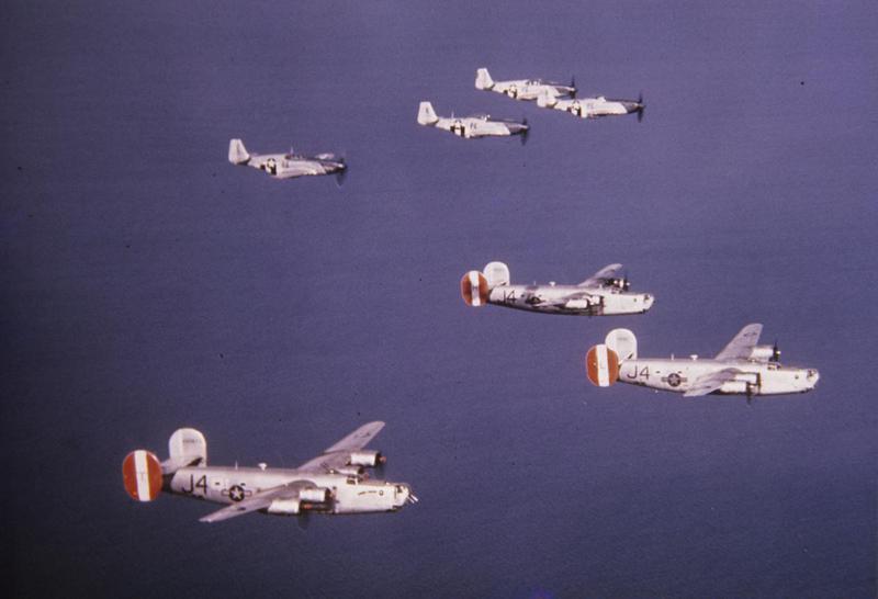 P-51 Mustang escort of B-24 Bombers